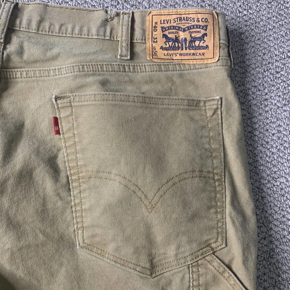 Levi's Mens Jeans Size 40X32 Brown Denim Straight Leg Carpenter Workwear Pockets - Picture 4 of 12